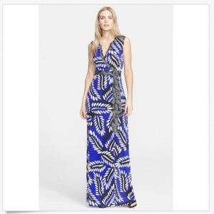 $598 Diane Von Furstenberg Orchid Silk Wrap Maxi